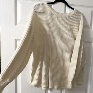 XL cream flowy sleeve boutique sweater